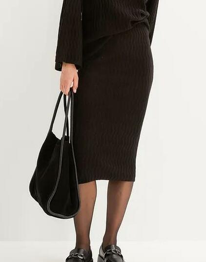 SPÓDNICA MIDI OŁÓWKOWA PLUS SIZE 