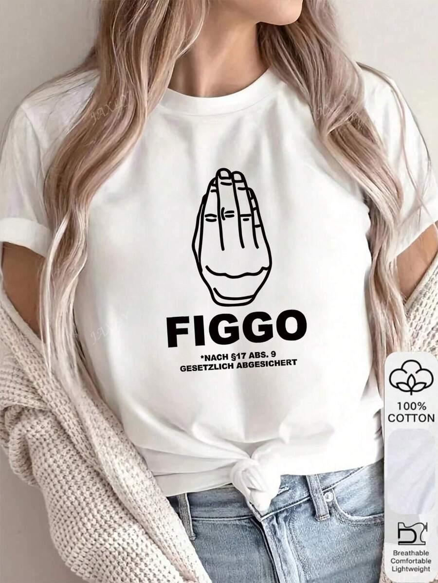 BIAŁY T-SHIRT PRINT