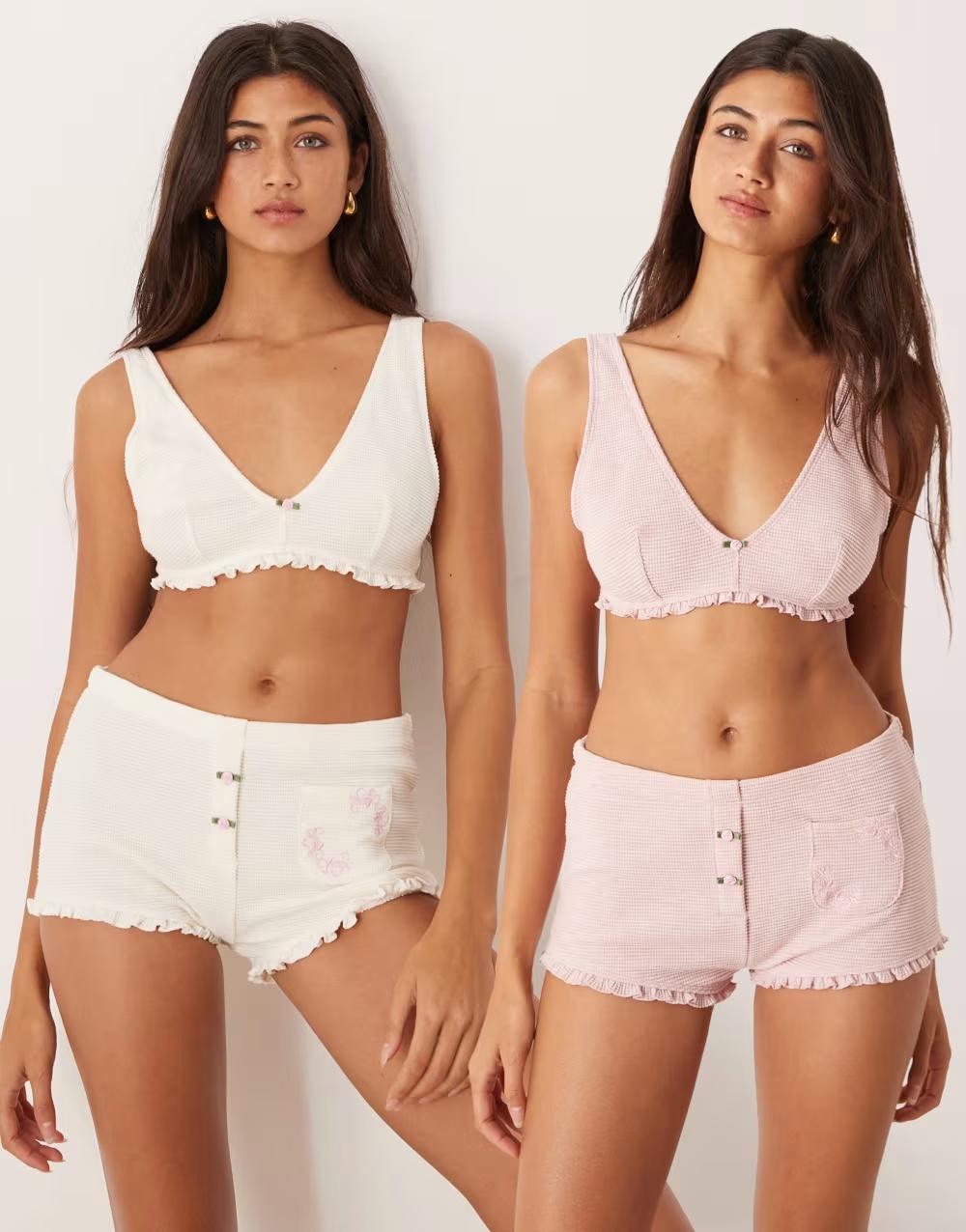 krótkie spodenki piżamowe 2-pack