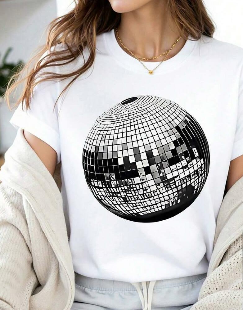 biały t-shirt nadruk