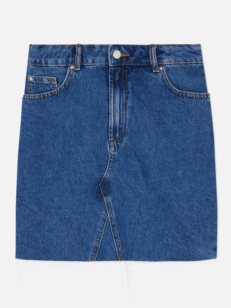 mini spódnica jeansowa wysoki stan
