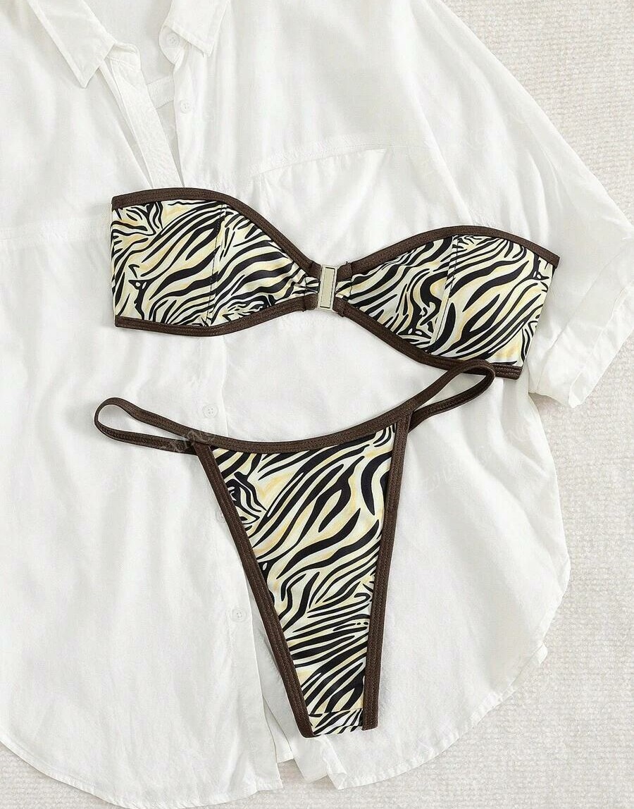 DWUCZĘŚCIOWY STRÓJ KĄPIELOWY ANIMAL PRINT