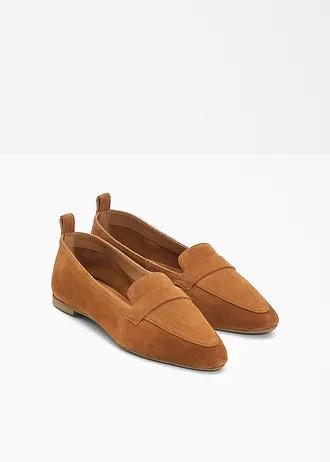 PÓŁBUTY SKÓRZANE  BRĄZOWE