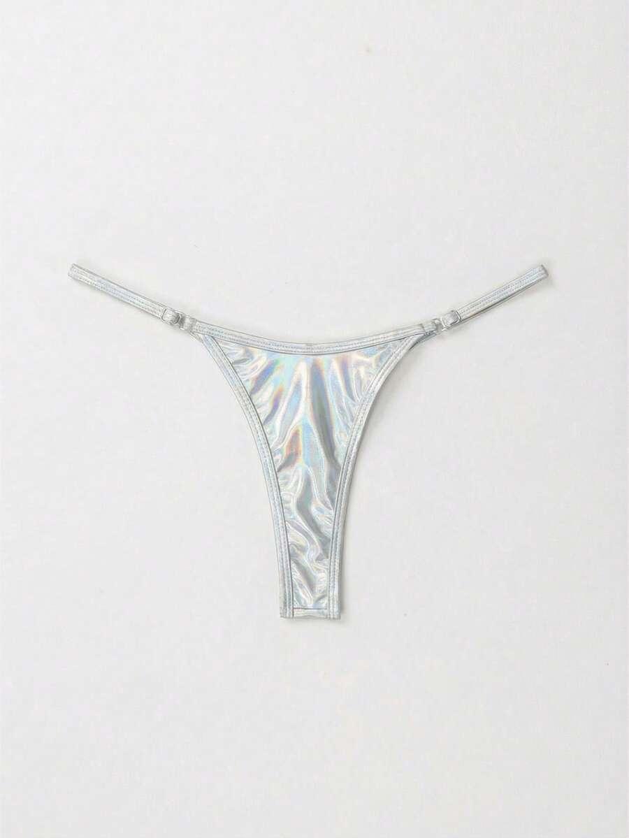srebrny dół od bikini