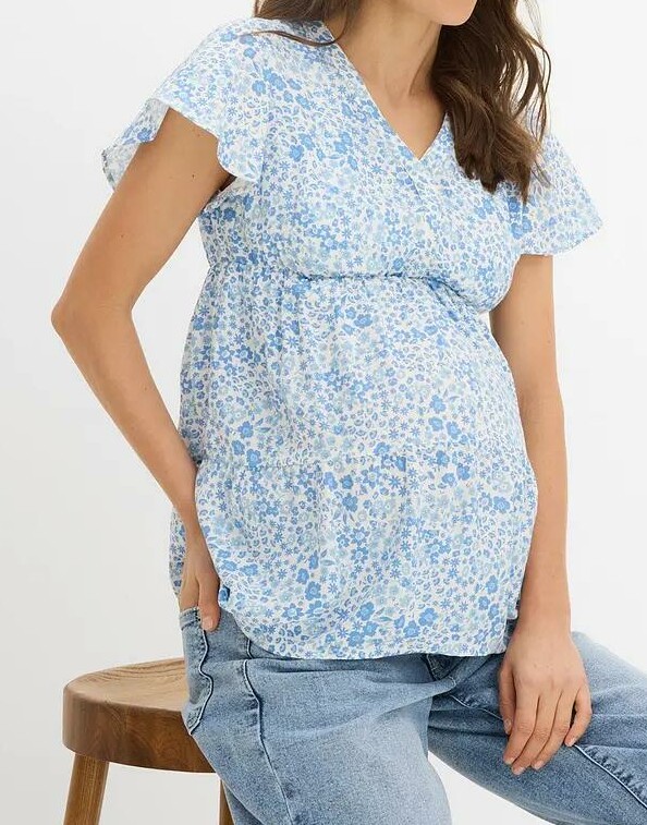 BLUZKA CIĄŻOWA W KWIATY