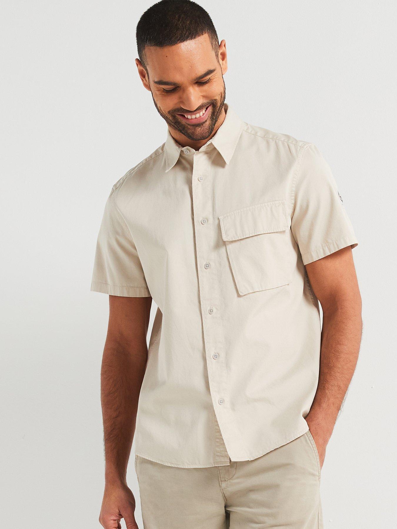 BELSTAFF KOSZULA Z KRÓTKIM RĘKAWEM 