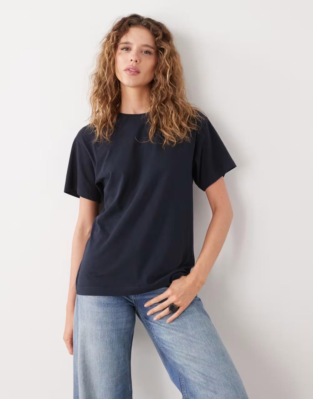 GRANATOWY T-SHIRT BASIC