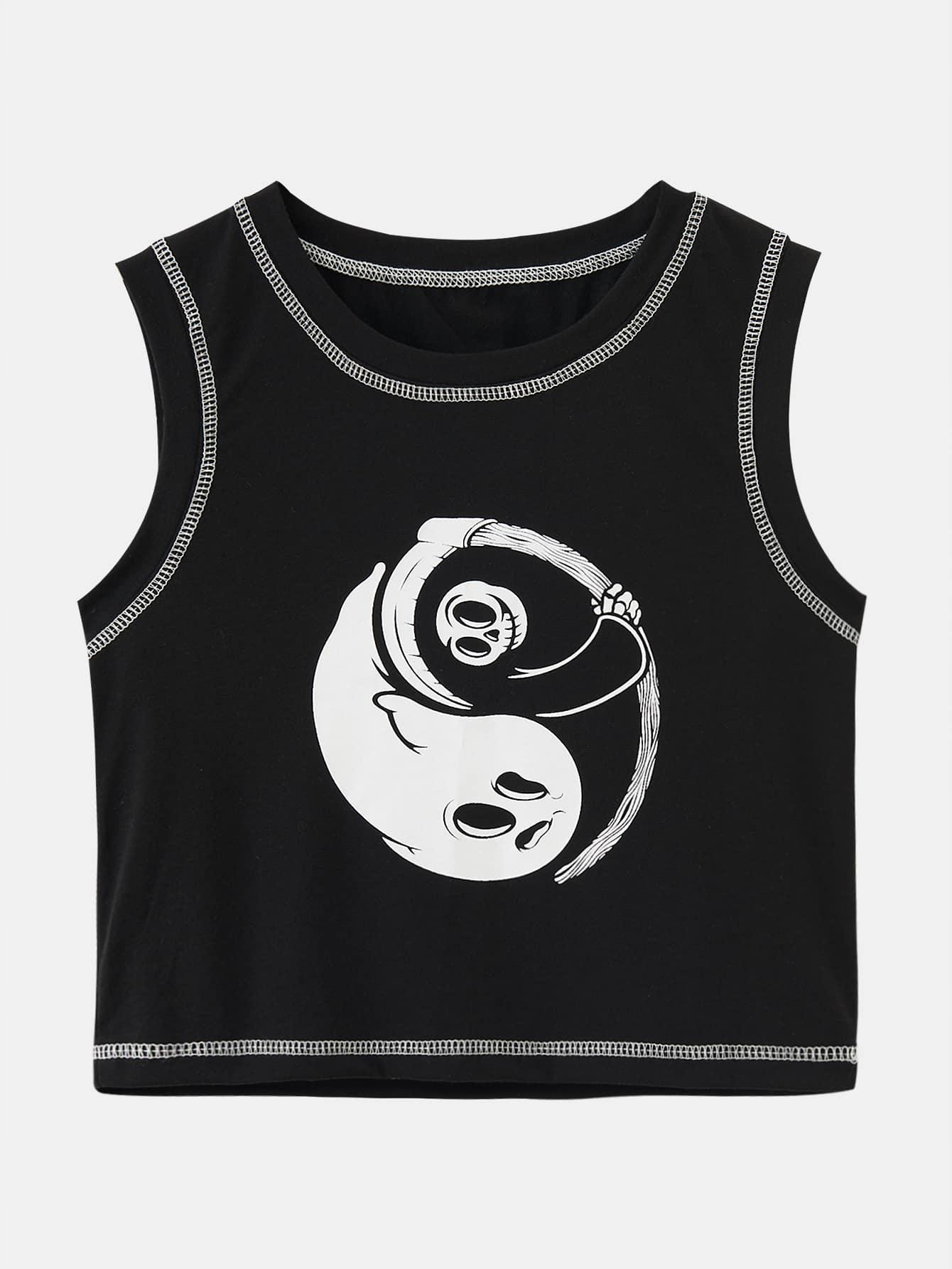 CROP TOP NADRUK