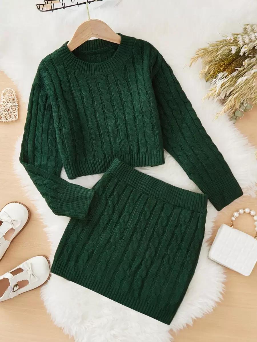 komplet sweter spódnica