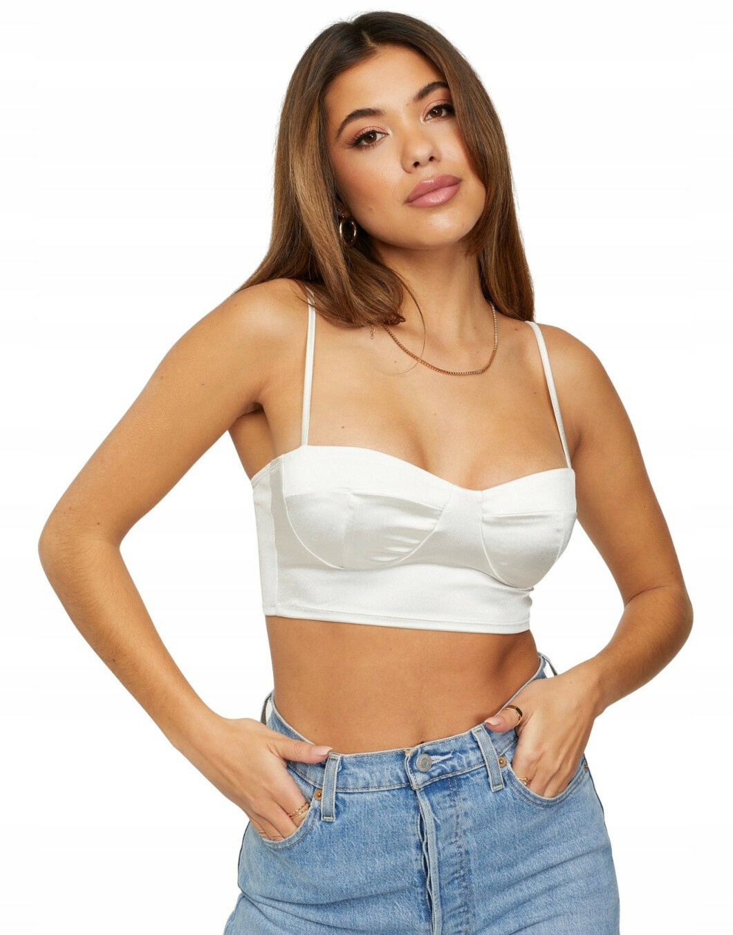 SATYNOWY CROP TOP