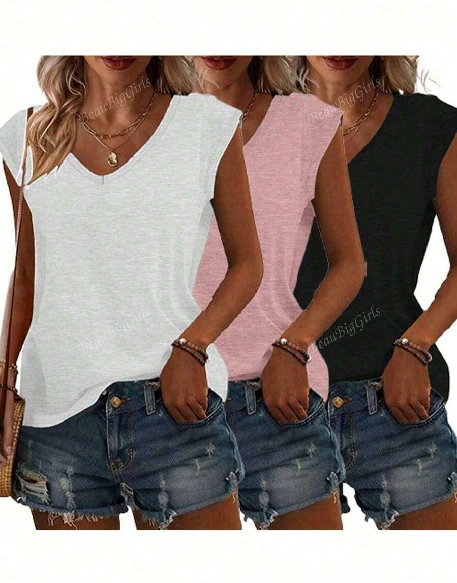 BLUZKI KRÓTKI RĘKAW 3 PACK
