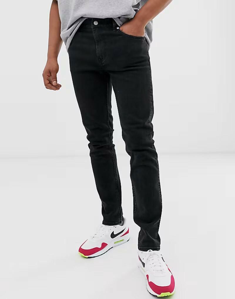CZARNE SPODNIE SLIM JEANS