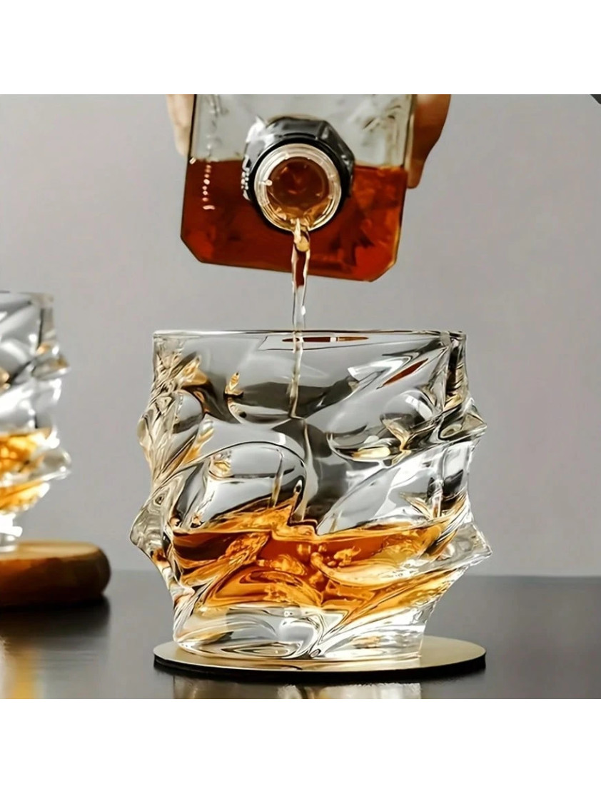 szklanki do whisky falowane tekstura 6-pack