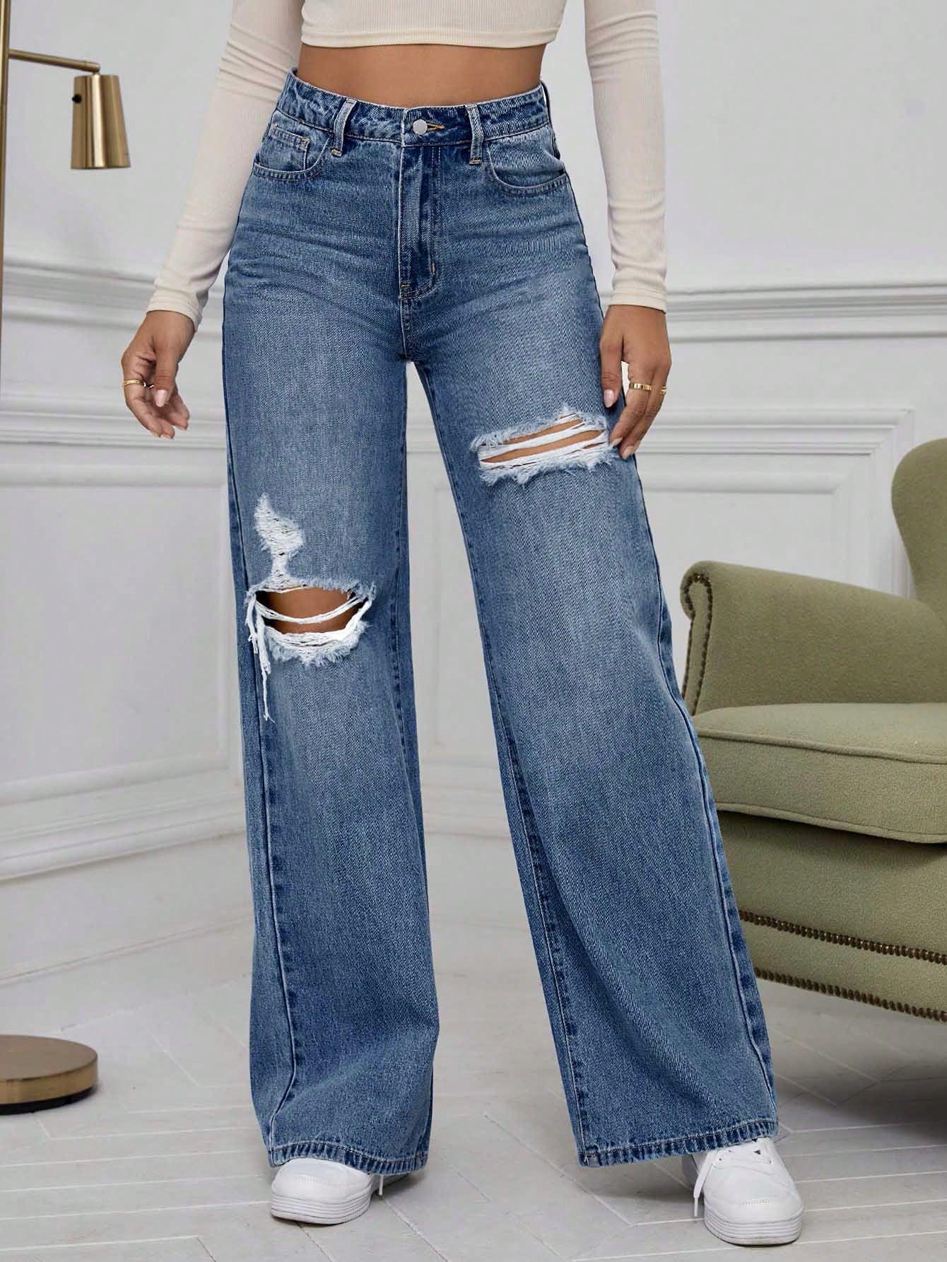 NIEBIESKIE SPODNIE JEANS