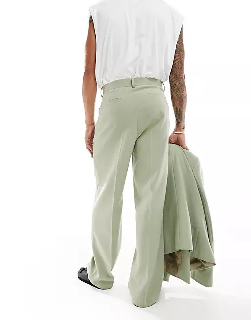 zielone spodnie eleganckie
