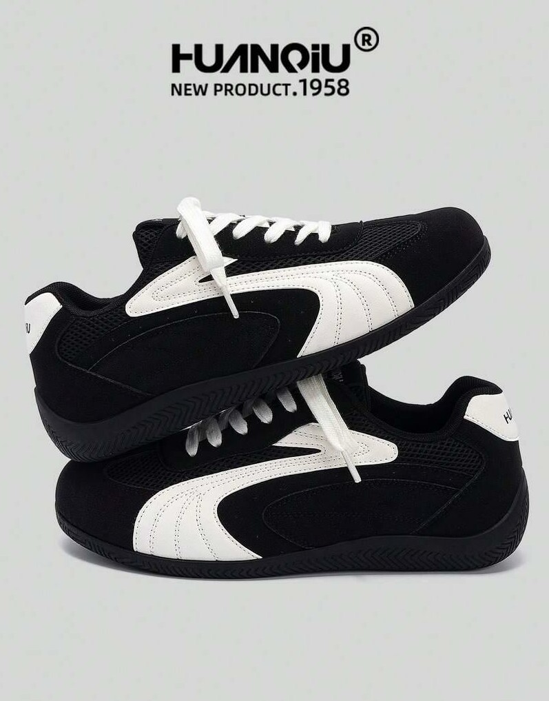 sznurowane czarne buty sportowe