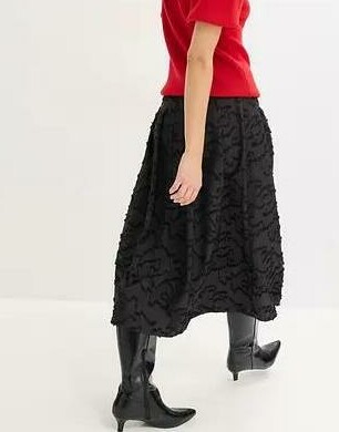 SPÓDNICA MIDI ROZKLOSZOWANA PLUS SIZE