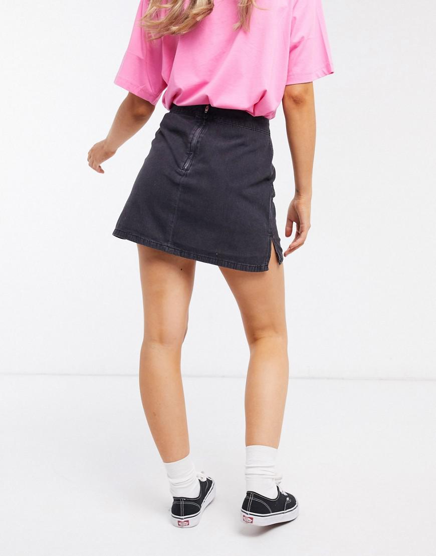 CZARNA MINI SPÓDNICA JEANS