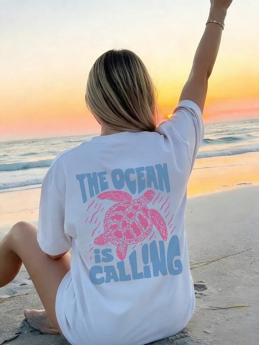 BIAŁY T-SHIRT PRINT