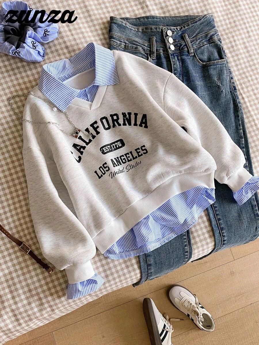 BLUZA Z DŁUGIM RĘKAWEM PRINT