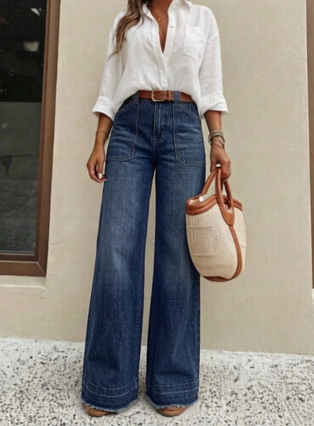 NIEBIESKIE SPODNIE JEANS