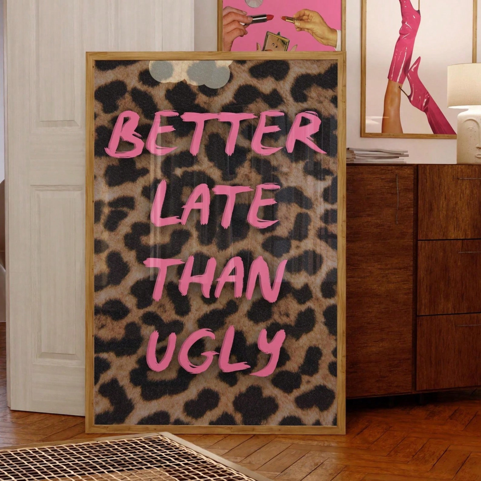 plakat animal print napis
