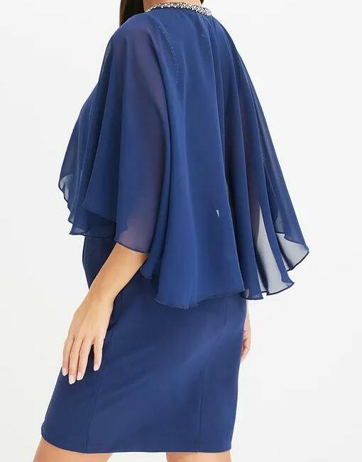 ELEGANCKA SUKIENKA WIECZOROWA OKRĄGŁY DEKOLT 