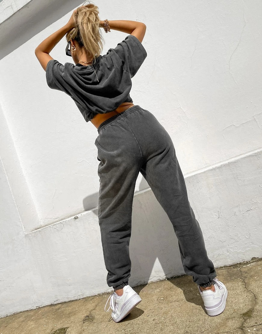 SZARE SPODNIE DRESOWE JOGGER