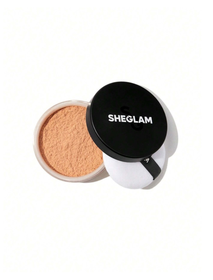 sypki matujący puder light brown