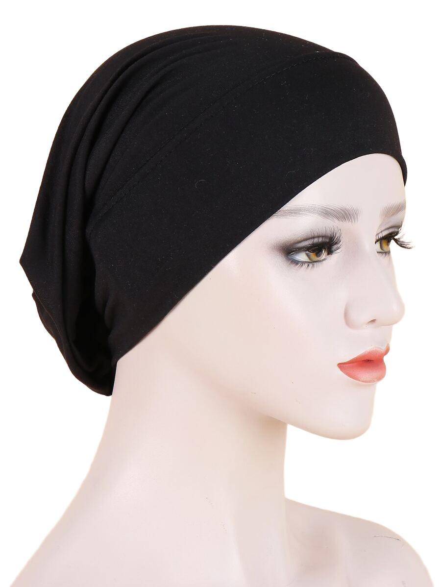 czarny turban na głowę
