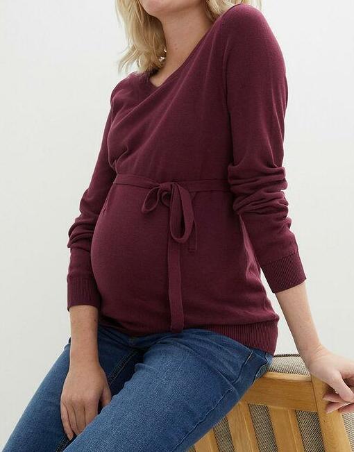 SWETER CIĄŻOWY Z BAWEŁNY 