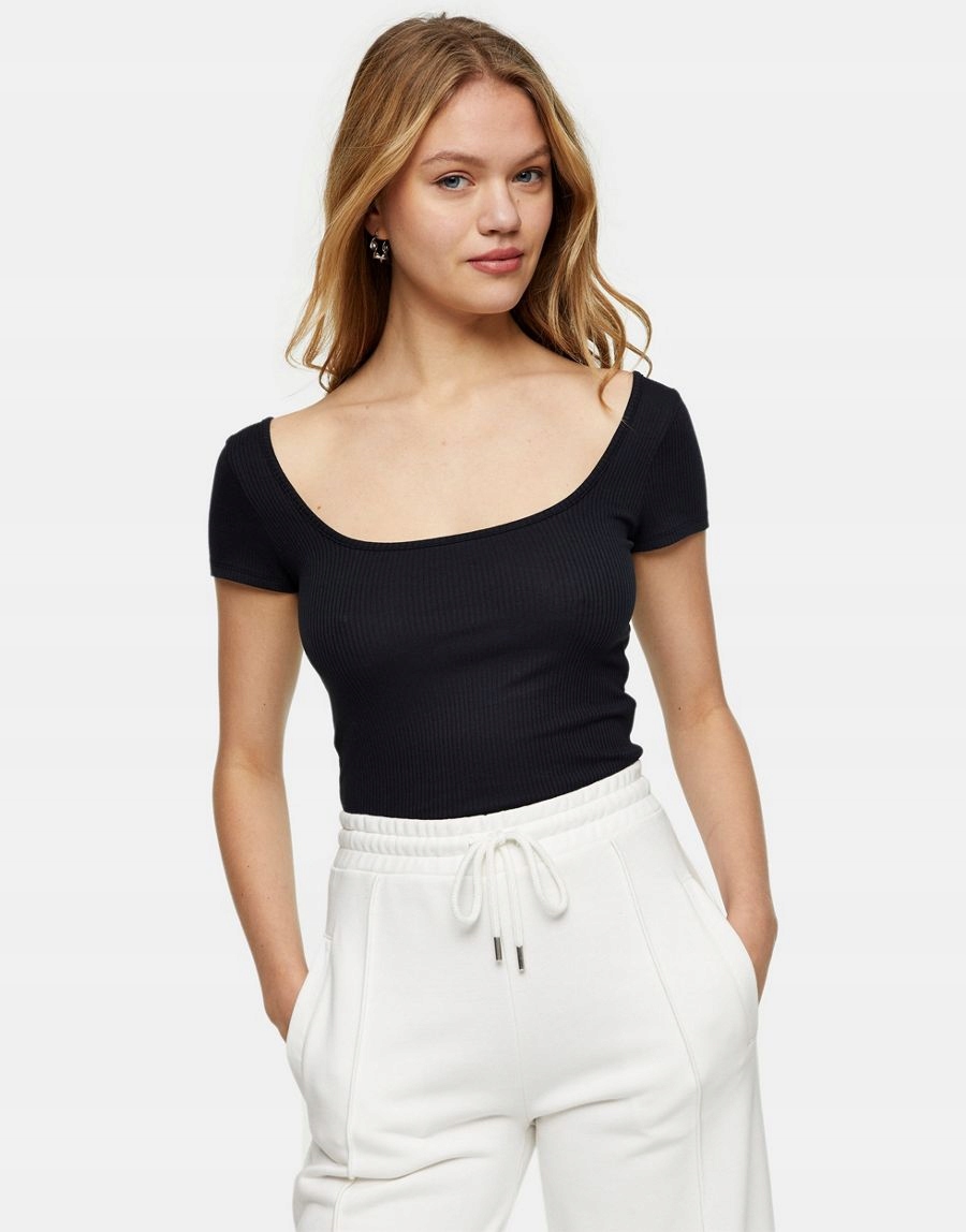 GRANATOWY TOP CASUAL