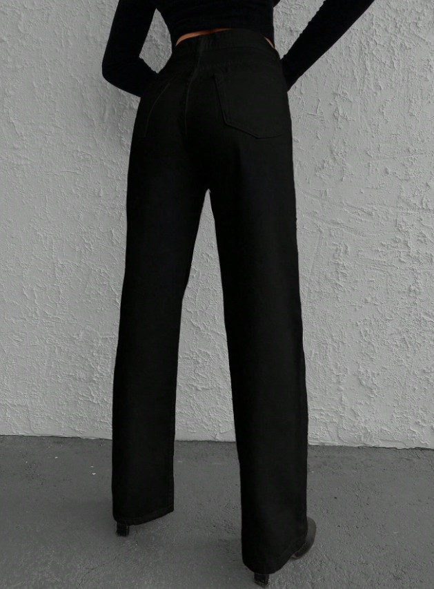 CZARNE SPODNIE JEANS