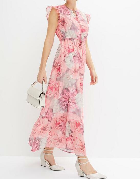 SUKIENKA MAXI W KWIATY 