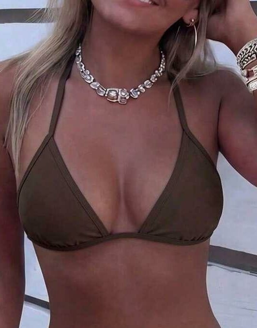 BRĄZOWA GÓRA OD BIKINI WIĄZANIE