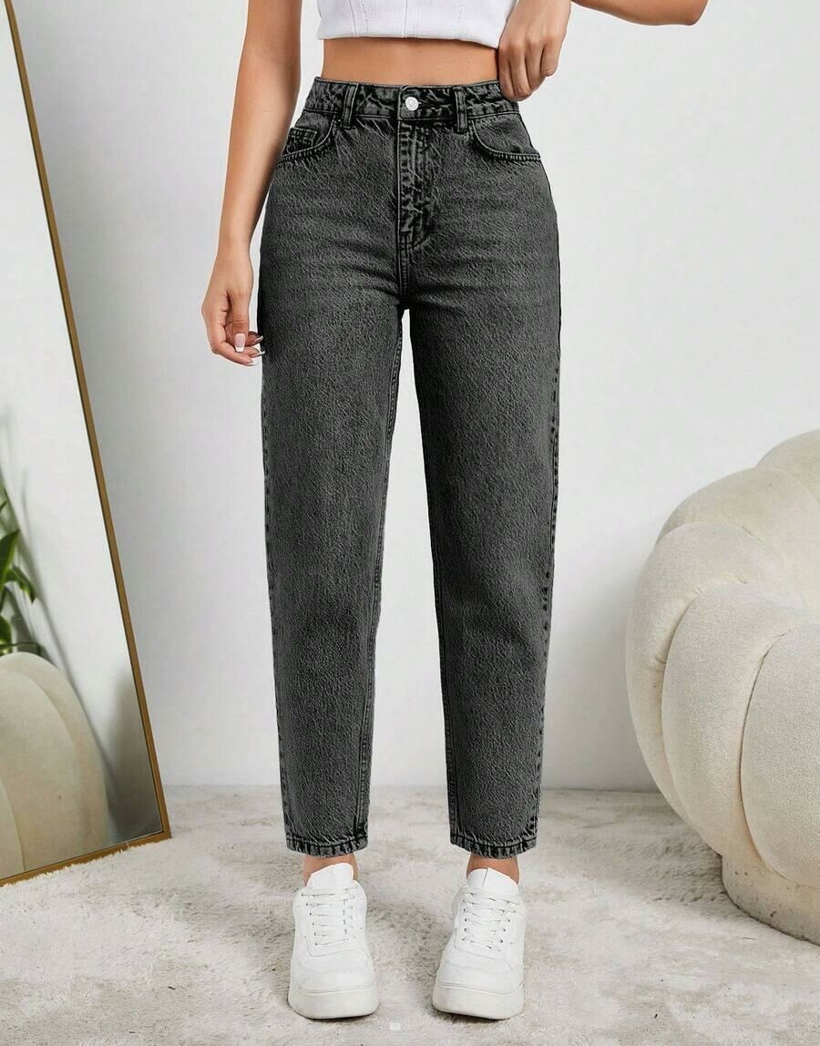 SZARE SPODNIE JEANS