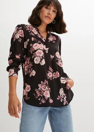 CZARNA TUNIKA V-NECK