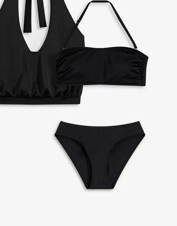 czarny komplet bikini 