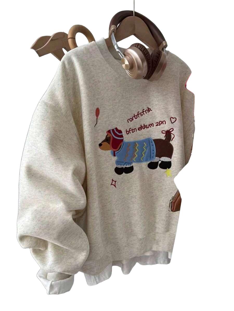 LUŹNA BLUZA DAMSKA Z NADRUKIEM