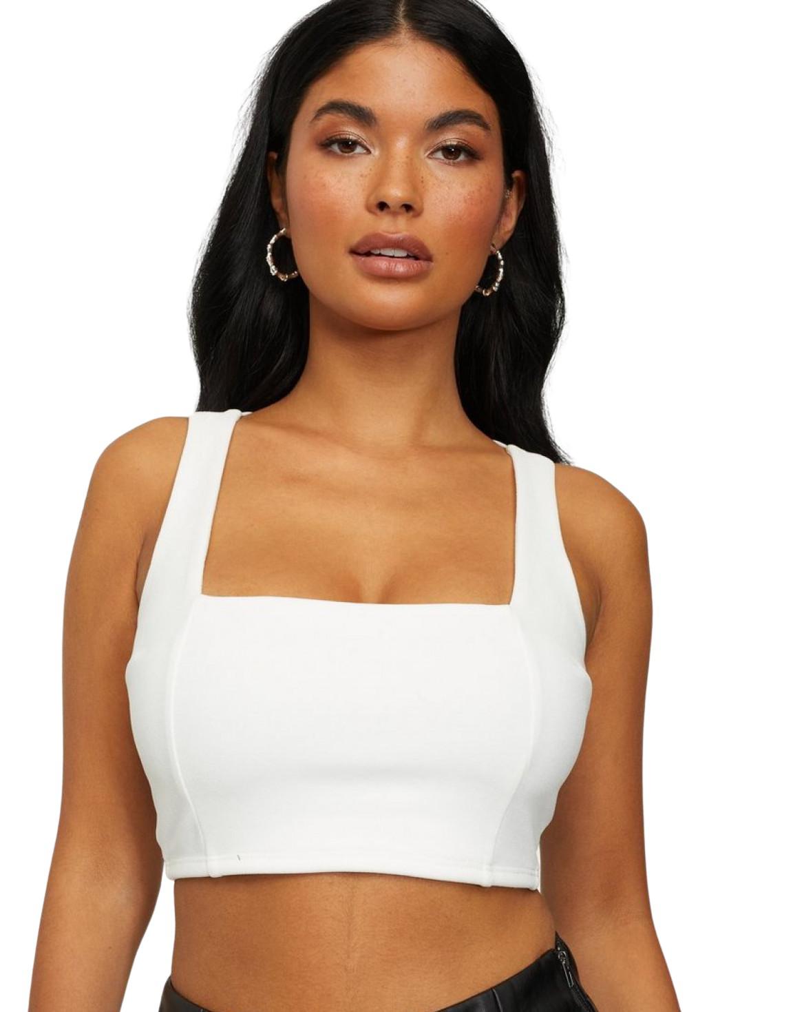 BIAŁY CROP TOP