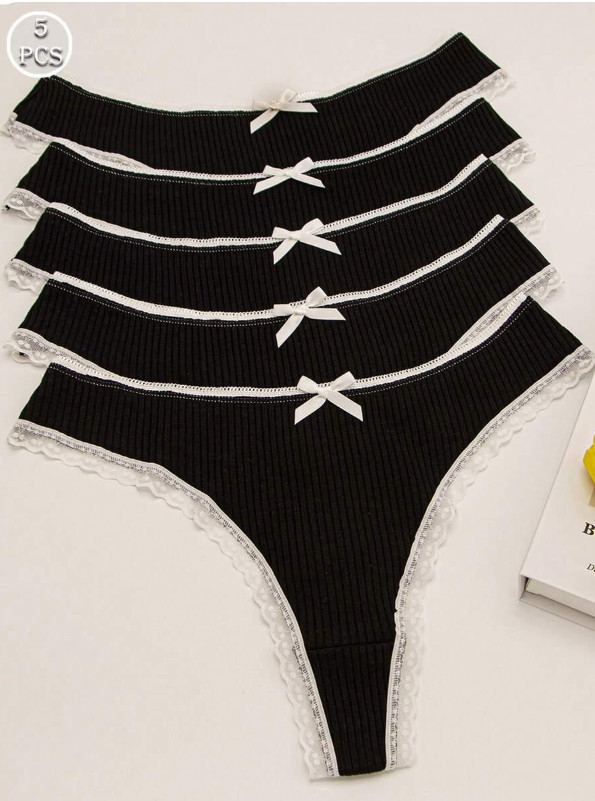 CZARNE MAJTKI 5-PACK