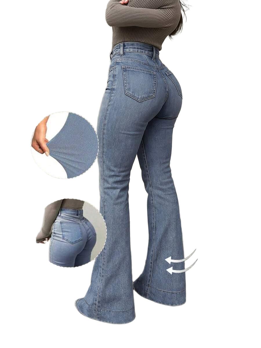 SPODNIE DZWONY JEANS