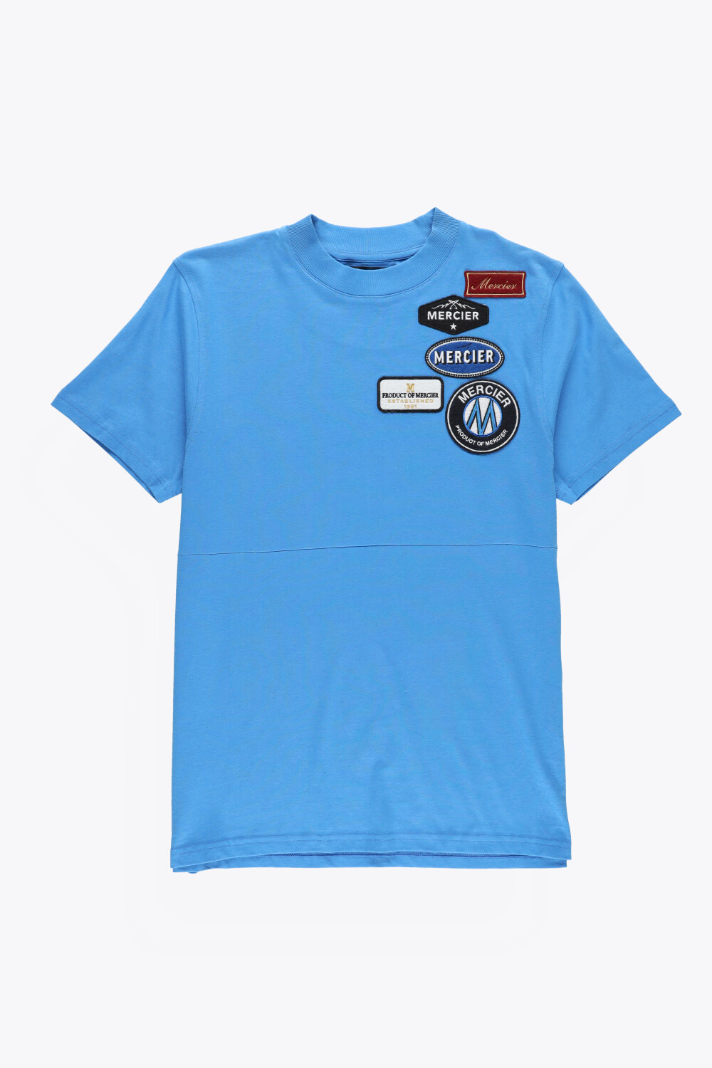 niebieska koszulka t-shirt naszywki vintage 