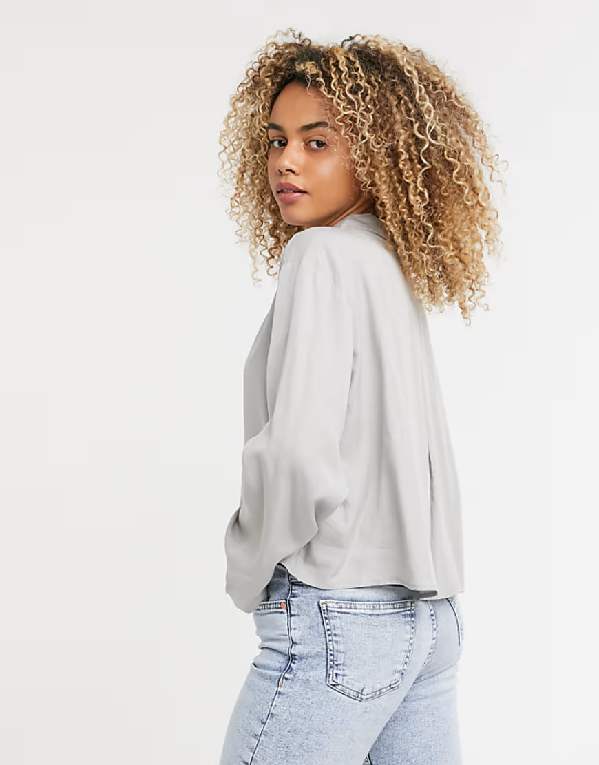 SZARA KOSZULA OVERSIZE