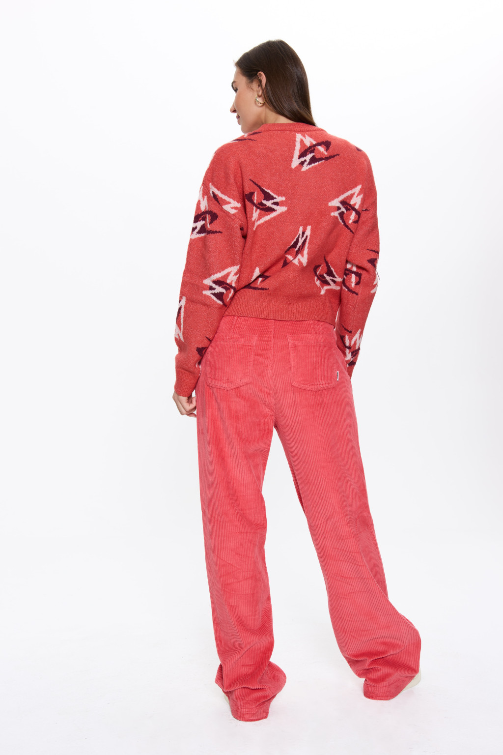 CZERWONY SWETER WZÓR 1750057-33035