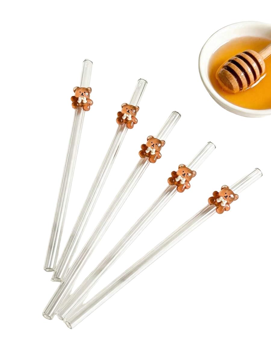 szklana słomka 5-pack