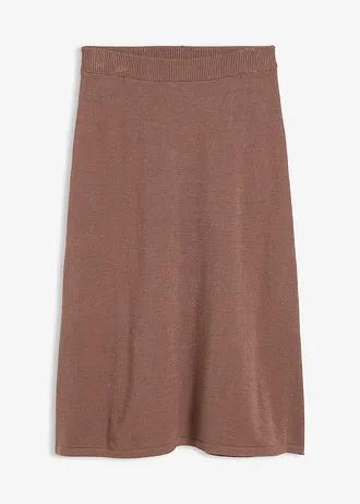 BRĄZOWA SPÓDNICA DZIANINOWA 