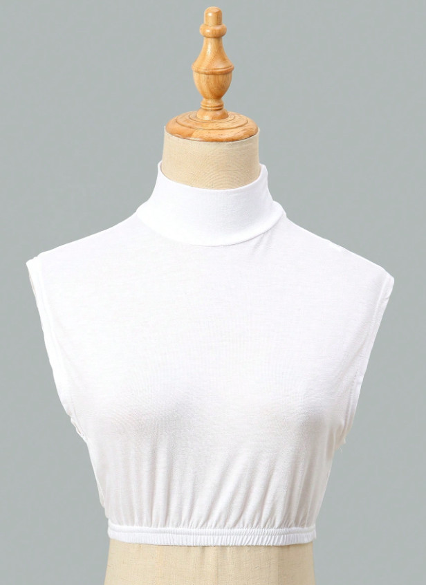 biały crop top