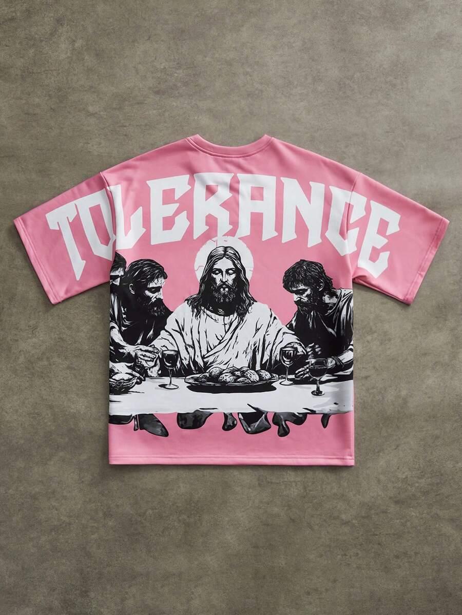 różowy t-shirt nadtuk