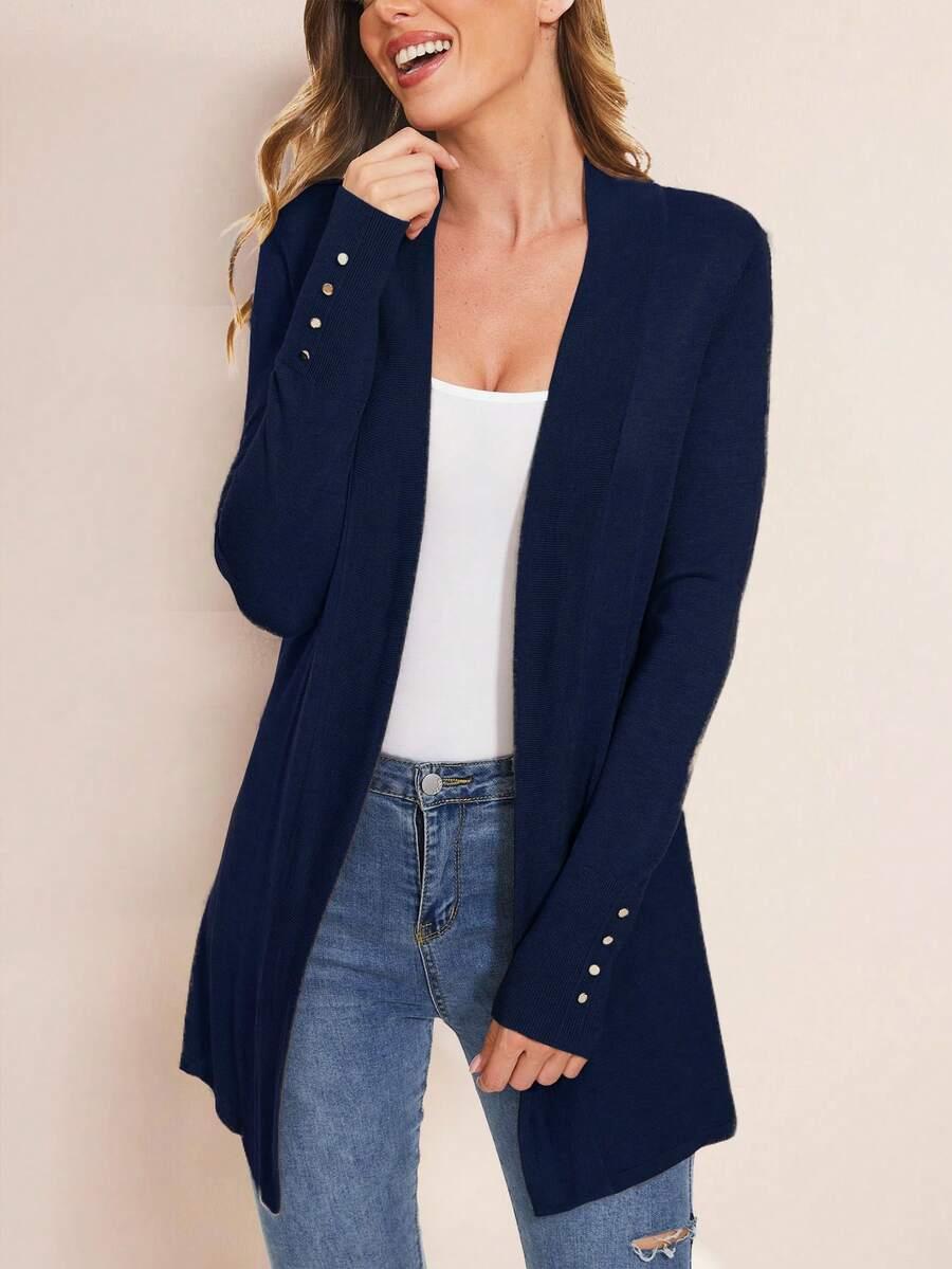 granatowy dzianinowy sweter 